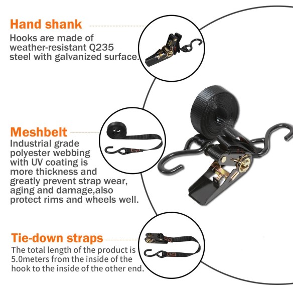 Ratchet Tie Down, Safety Tools, rathcet tie down for holding down cargo, ratchet straps, transporting equipment, steel handle.