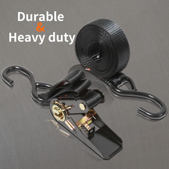Ratchet Tie Down, Safety Tools, rathcet tie down for holding down cargo, ratchet straps, transporting equipment, steel handle.