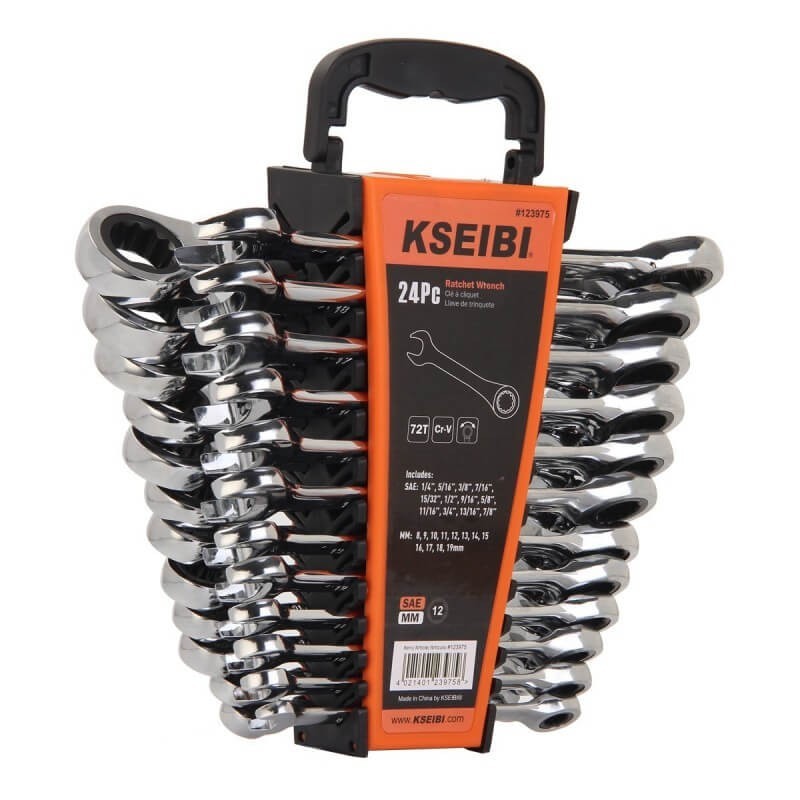 ratchet combination wrench set, 24pcs, spanner wrench, reversible ratcheting, combination ratcheting, sockets and wrenches