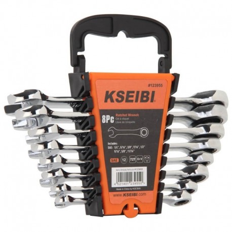 ratchet combination wrench set, 8pcs, spanner wrench, reversible ratcheting, combination ratcheting, sockets and wrenches