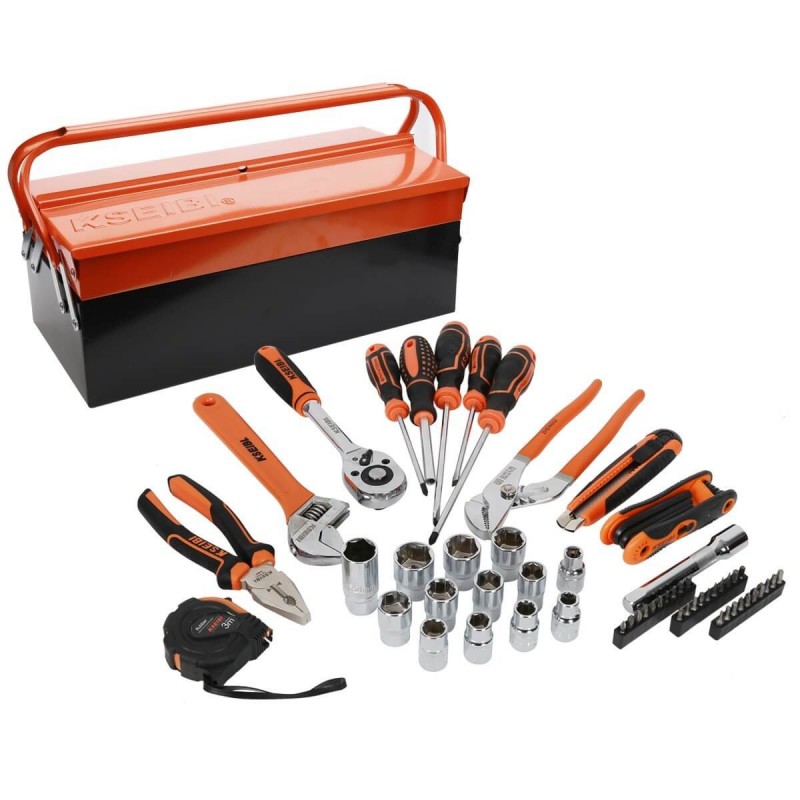 Tool Box 3 Compartments Machinist Tool Set Tools sets & storage KSEIBI
