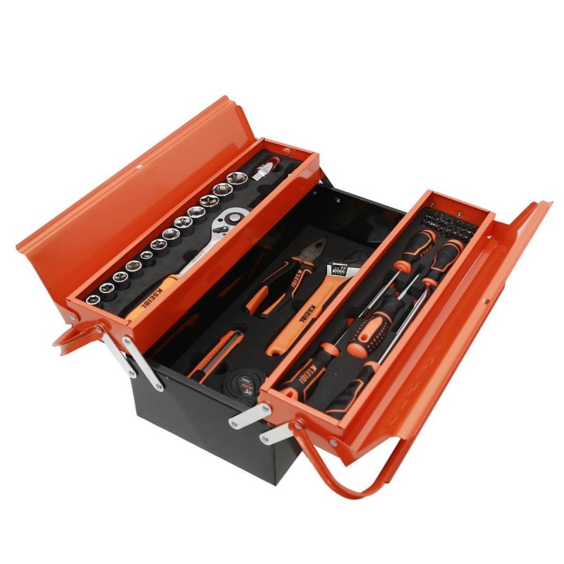 tool box 3 compartments machinist tool set,  tools sets & storage, machinist tool box with tools,  tools & workshop equipment