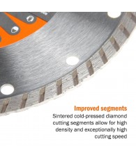 sintered diamond discs wave turbo, power tools accessories, saw blades, saw function.