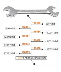 Double Open End Wrench set 8-Pc/Cloth Bag