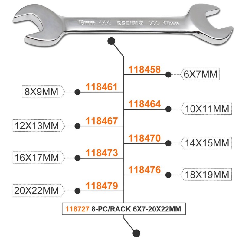 double open end wrench set, cloth bag, 8pcs, sockets and wrenches, mechanic tools, car repair tools, automobile tools