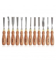 Wood Carving Chisel Set Wooden Handle 12-Pc, Cutters & Saws Tools, wood chisel set wood handle, wood craving set.