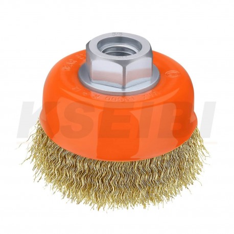 crimped cup brushes - brass coated, hand tools, power tools accessories, cleaning tool, roughening, paint removal