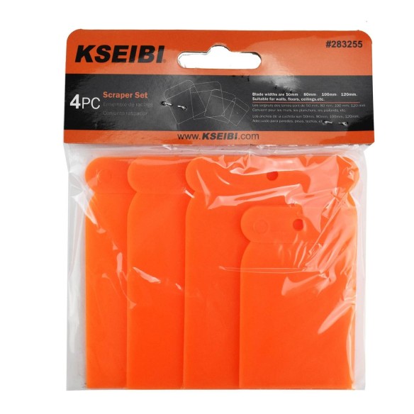 Plastic Scraper Set 4-PC,
plastic filler knife scraper set,
flexible plastic putty paint