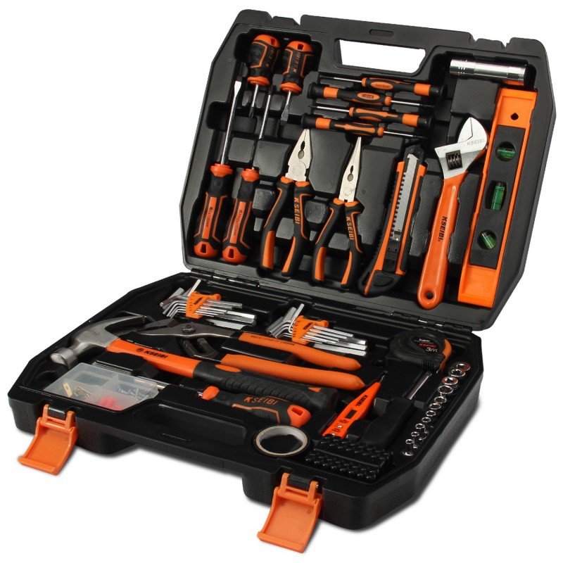 Full Tool Set Plastic Box 84-pc, Tools Set & Storage, lightweight tools box, hand plastic box storage.