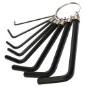 Hex key Wrench Set Short 8-PC/Key Ring, Sockets & Wrenches, hex key used for for driving bolts & screws, allen key wrench set.