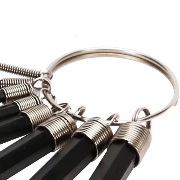 Juego De Llaves Hexagonales Corto 8 Pzas/llavero