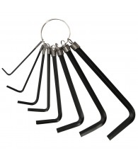 Hex key Wrench Set Short 8-PC/Key Ring, Sockets & Wrenches, hex key used for for driving bolts & screws, allen key wrench set.