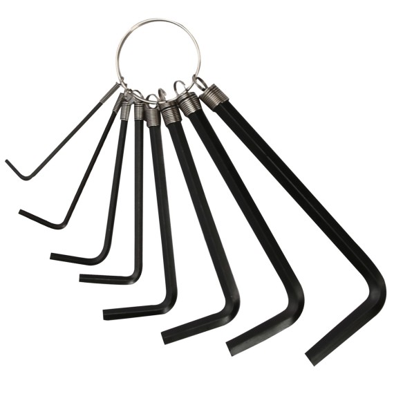 Hex key Wrench Set Short 8-PC/Key Ring, Sockets & Wrenches, hex key used for for driving bolts & screws, allen key wrench set.