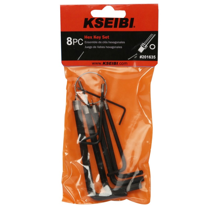 Hex key Wrench Set Short 8-PC/Key Ring, Sockets & Wrenches, hex key used for for driving bolts & screws, allen key wrench set.