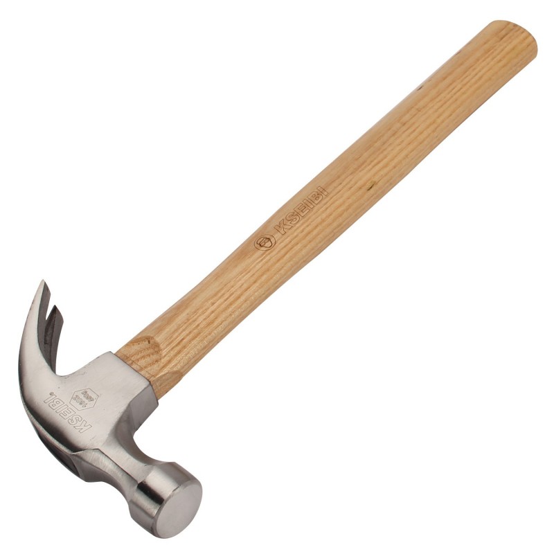 Claw Hammer With Wooden Handle, Contractor's Tools, claw hammer, pulling nails, driving, crafting.