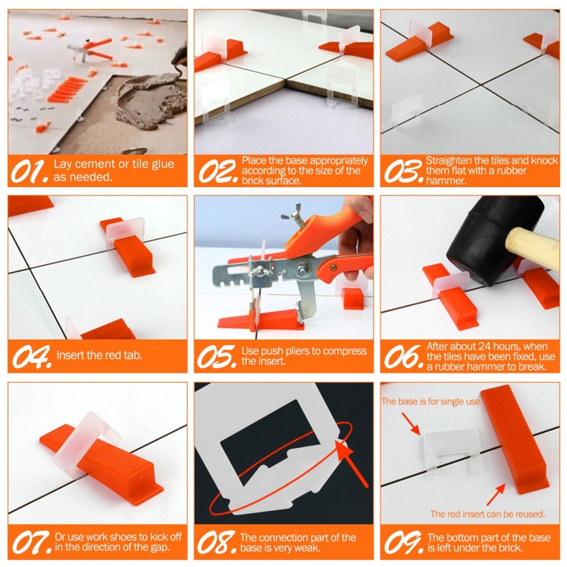 Tile Leveling System,
tile clips,
other construction tools & floor tools