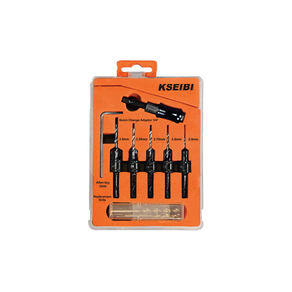 Countersink Drill Bits With Plastic Box, plastic containers,
drill bit Set for wood screw,