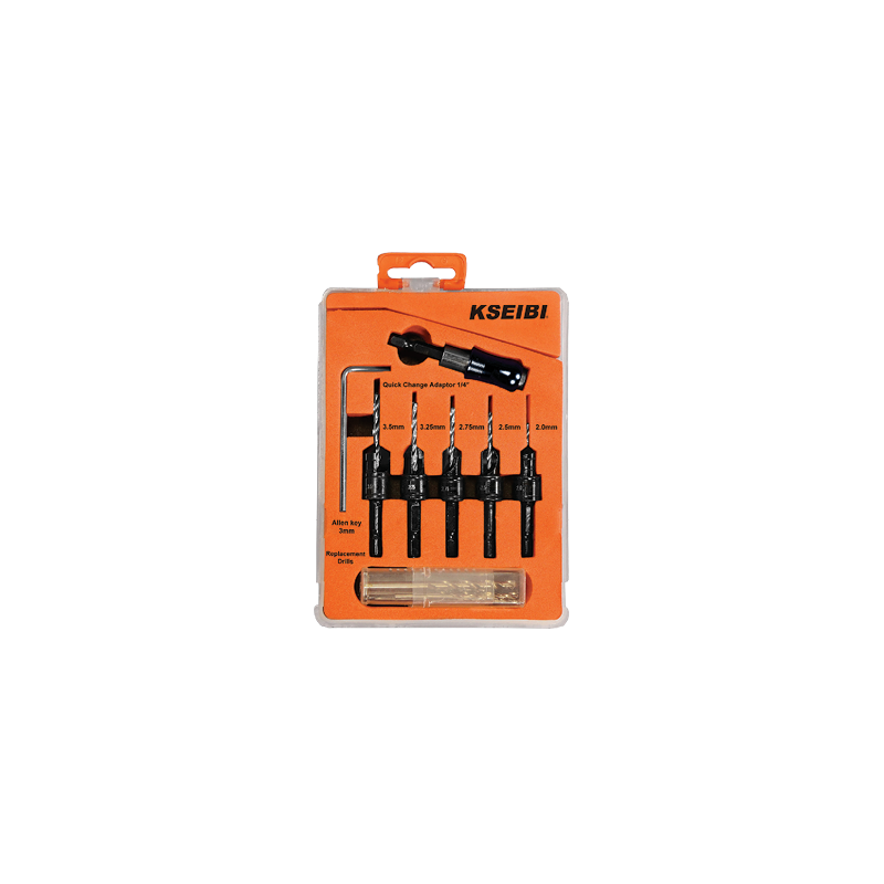 Countersink Drill Bits With Plastic Box, plastic containers,
drill bit Set for wood screw,