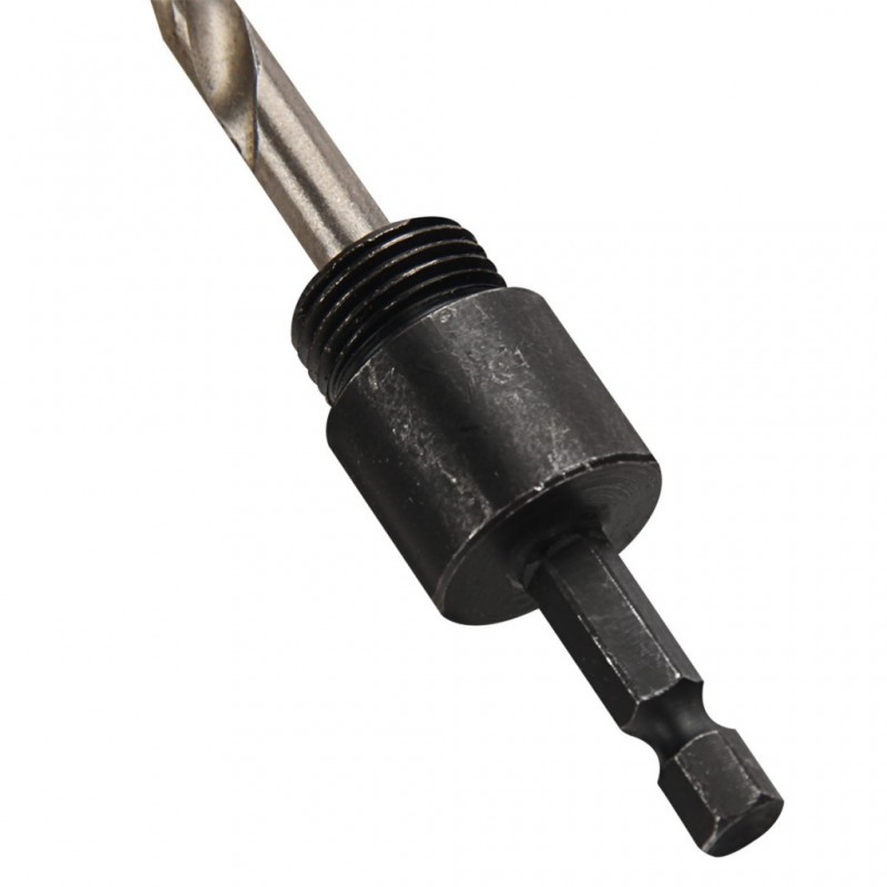 Quick-Release Holesaw Arbor, power tool accessories, bi-metal hole saw replacement mandrel with drill bit.