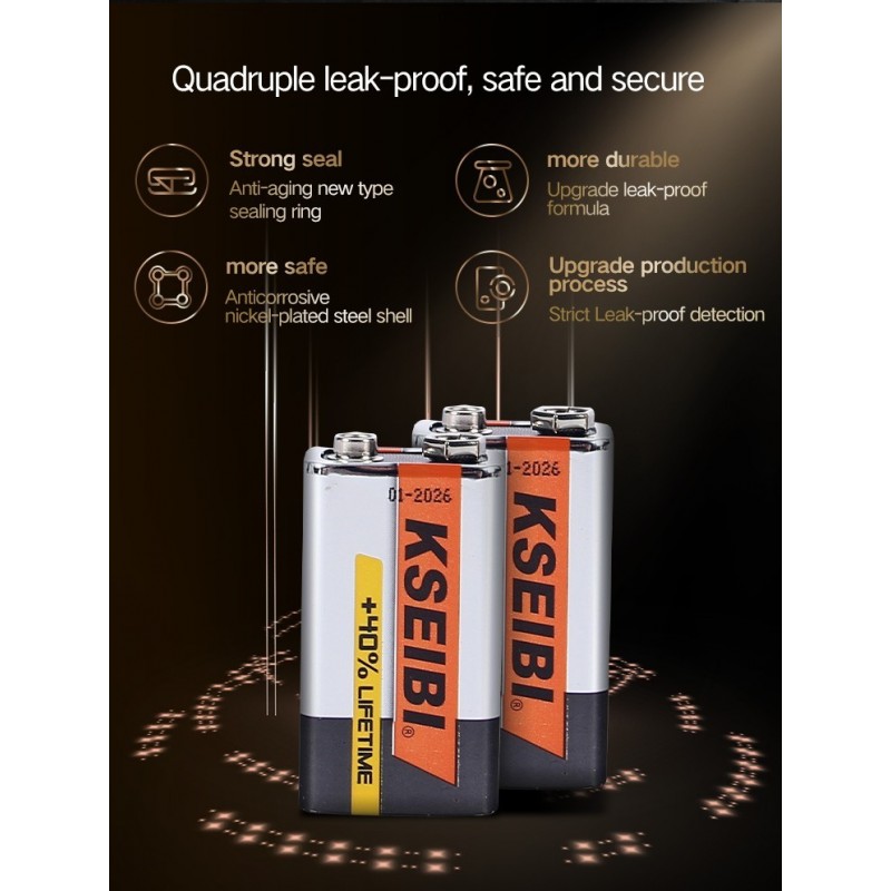 Alkaline Battery 6LR61/9V - 1PC,
non-rechargeable,High energy 9V Alkaline Battery for high & low drain and outdoor devices.