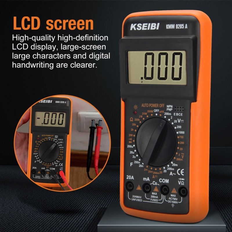 Digital Multimeter, digital multimeter with ac/dc voltmeter/tester, for measuring qualities of electric-powered items.