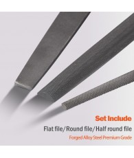 Steel File Sets 3-PC, Cutters & Saws Tools, steel hand file sets 3-pc, hardware & metalworking, smoothing or forming objects.