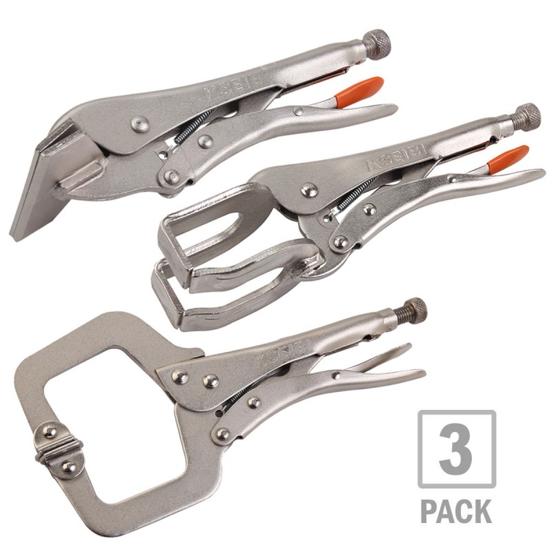 KD Tools 82102 3 Piece Locking Plier Set