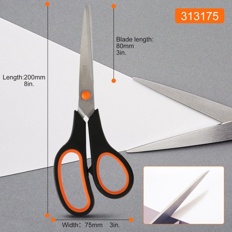 KSEIBI 313176 Industrial Multipurpose Scissors for Office 3Pcs Kit Small  Medium and Large Desk Scissors Stainless Steel Material for Adult Ideal for