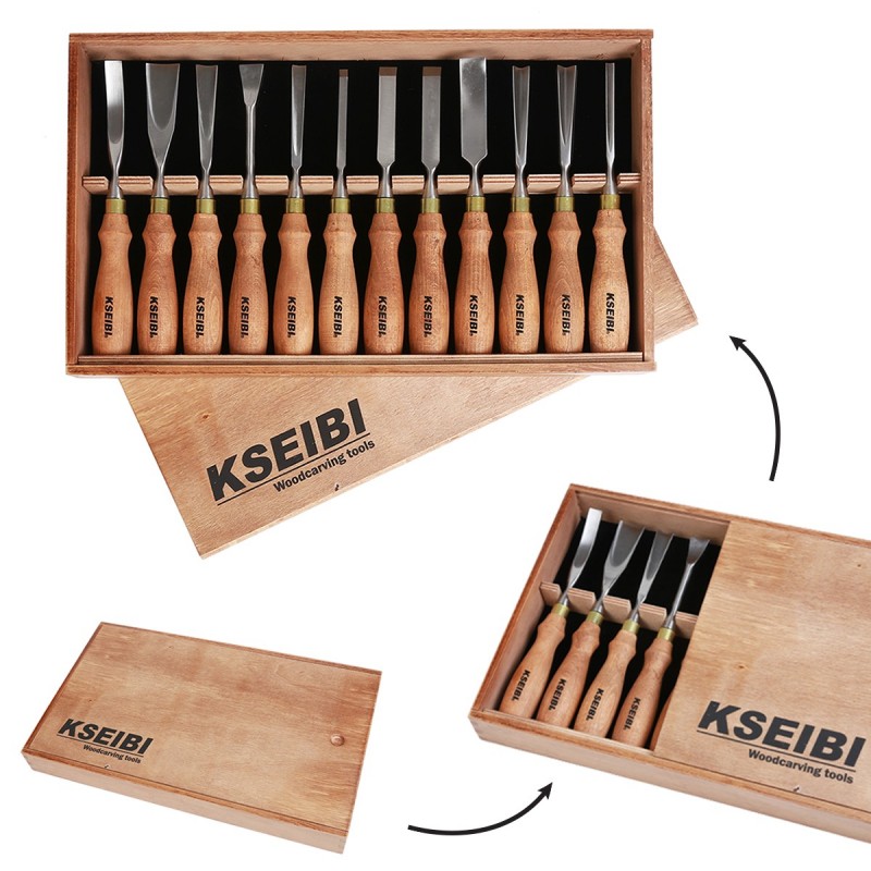 KSEIBI Wood Chisel Set, Woodworking Carving Tools Kit with 6 Piece Chisels,  Sharpening Stone, Honing Guide, Carpenter Pencil, Sharpener, Storage Case,  for Sale in Los Angeles, CA - OfferUp