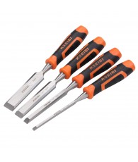 Wood Chisel Set PROGRIP 4-PC, Cutters & Saws Tools, woodworking chisel set for scraping glue, wooden chisel with rubber handle