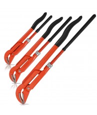 45° Bent Nose Pipe Wrench, Hand Tools & Pliers, industrial 45° bent nose pipe wrench for pipe fittings.