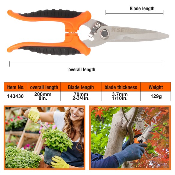 Premium Straight Razor Garden Pruner for Precision Cutting | KSEIBI