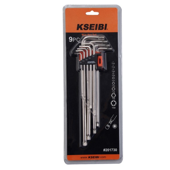 星形扳手套装 | 9-PC. 防拆长款工具套件 | KSEIBI