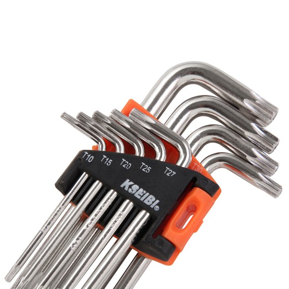 "Quality Star Key Wrench Set Short 9-Pc. for Precision DIY Tasks | KSEIBI"