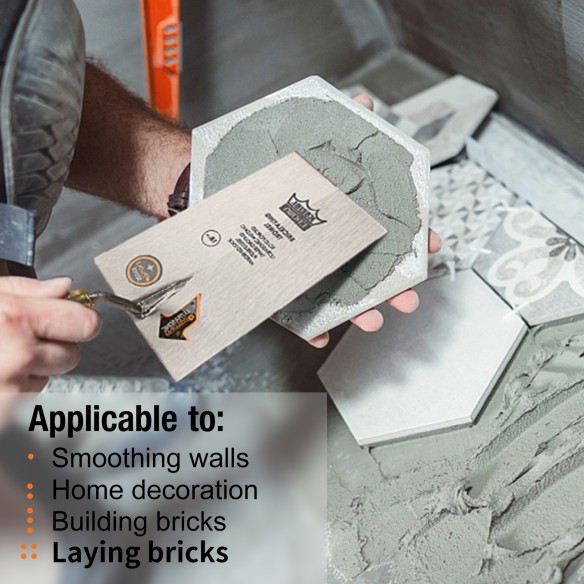 Cazzuola da muratore a punta quadra con manico in legno resistente | KSEIBI