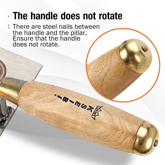 High-Quality Square Tip Bricklaying Trowel/Wood for Precision and Durability | KSEIBI