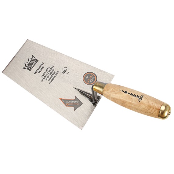 Hochwertige Maurerkelle mit Quadratischer Spitze aus Holz | KSEIBI