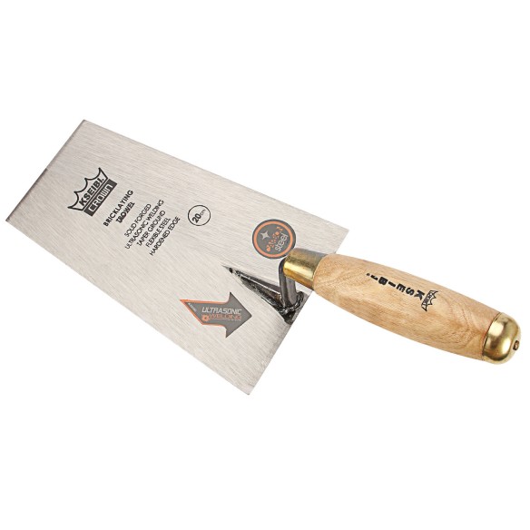 Hochwertige Maurerkelle mit Quadratischer Spitze aus Holz | KSEIBI