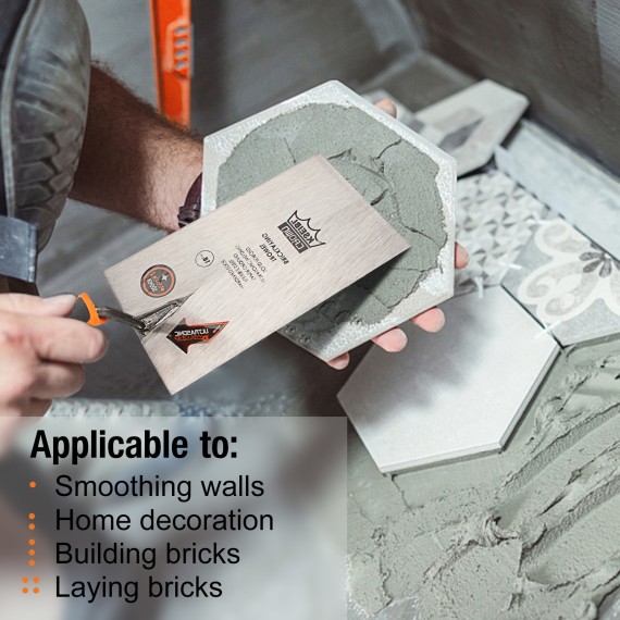 Colher de Pedreiro Ponta Quadrada Progrip para Construção Civil | KSEIBI