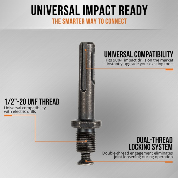 Upgrade Your Tools with the SDS-Plus Chuck Adaptor/Bright 1/2"-20 Unf | KSEIBI