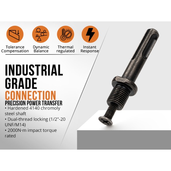 Adaptador de mandril SDS-plus/bright 1/2"-20 UNF para taladro | KSEIBI