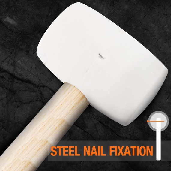 Premium Rubber Hammer Soft White Head for Precision Work | KSEIBI
