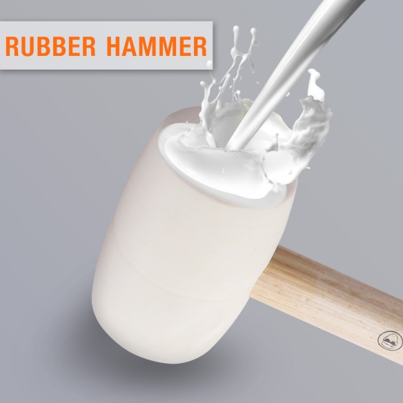 "Premium Rubber Hammer Soft White Head for Precision Work | KSEIBI"