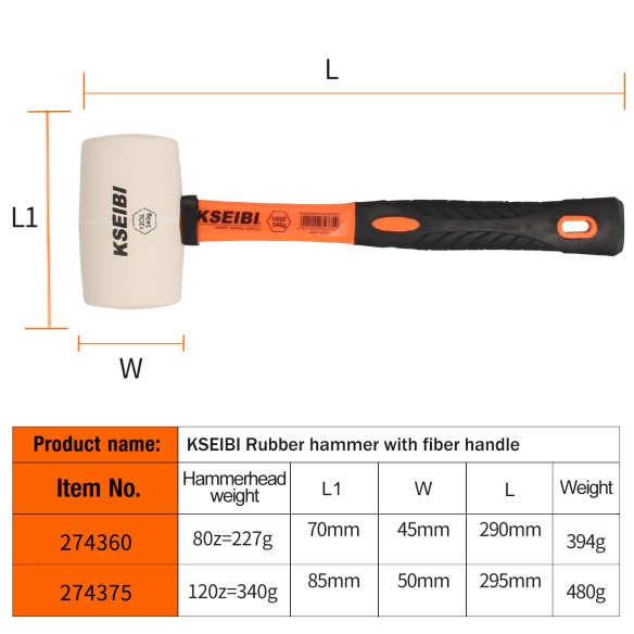 "High-Quality Rubber Hammer for Precision Work | KSEIBI"