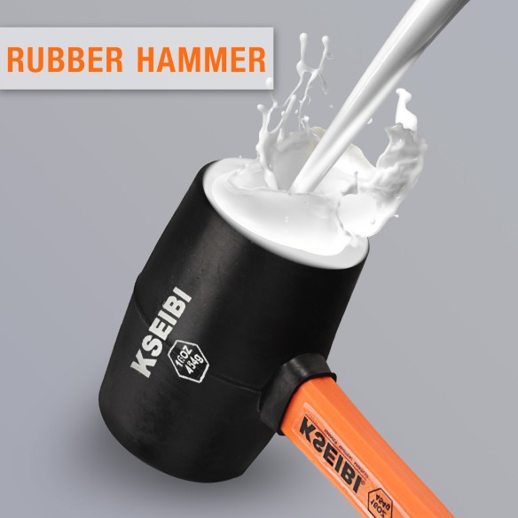 Durable Rubber Hammer for Precision Work and Comfort | KSEIBI