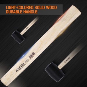 "High-Quality Rubber Hammer Hard Black Head for Precision Work | KSEIBI" 2