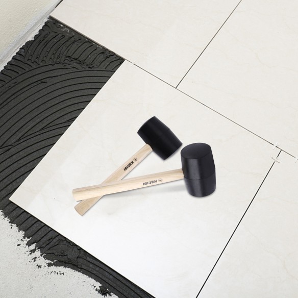 "High-Quality Rubber Hammer Hard Black Head for Precision Work | KSEIBI"