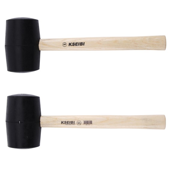 High-Quality Rubber Hammer Hard Black Head for Precision Work | KSEIBI