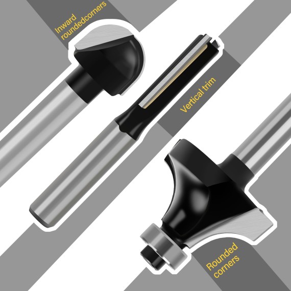 Premium Router Bit Set for Precision Woodworking Projects | KSEIBI
