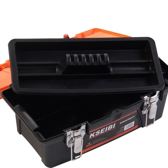 High-Quality Plastic Tool Box with Steel Lock for Secure Storage | KSEIBI